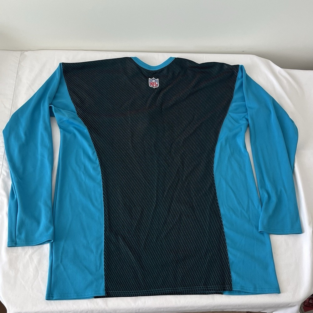 Vintage Nike Team NFL Carolina Panthers Long Sleeve Mesh Knit Shirt Sz 2XL - Picture 2 of 9